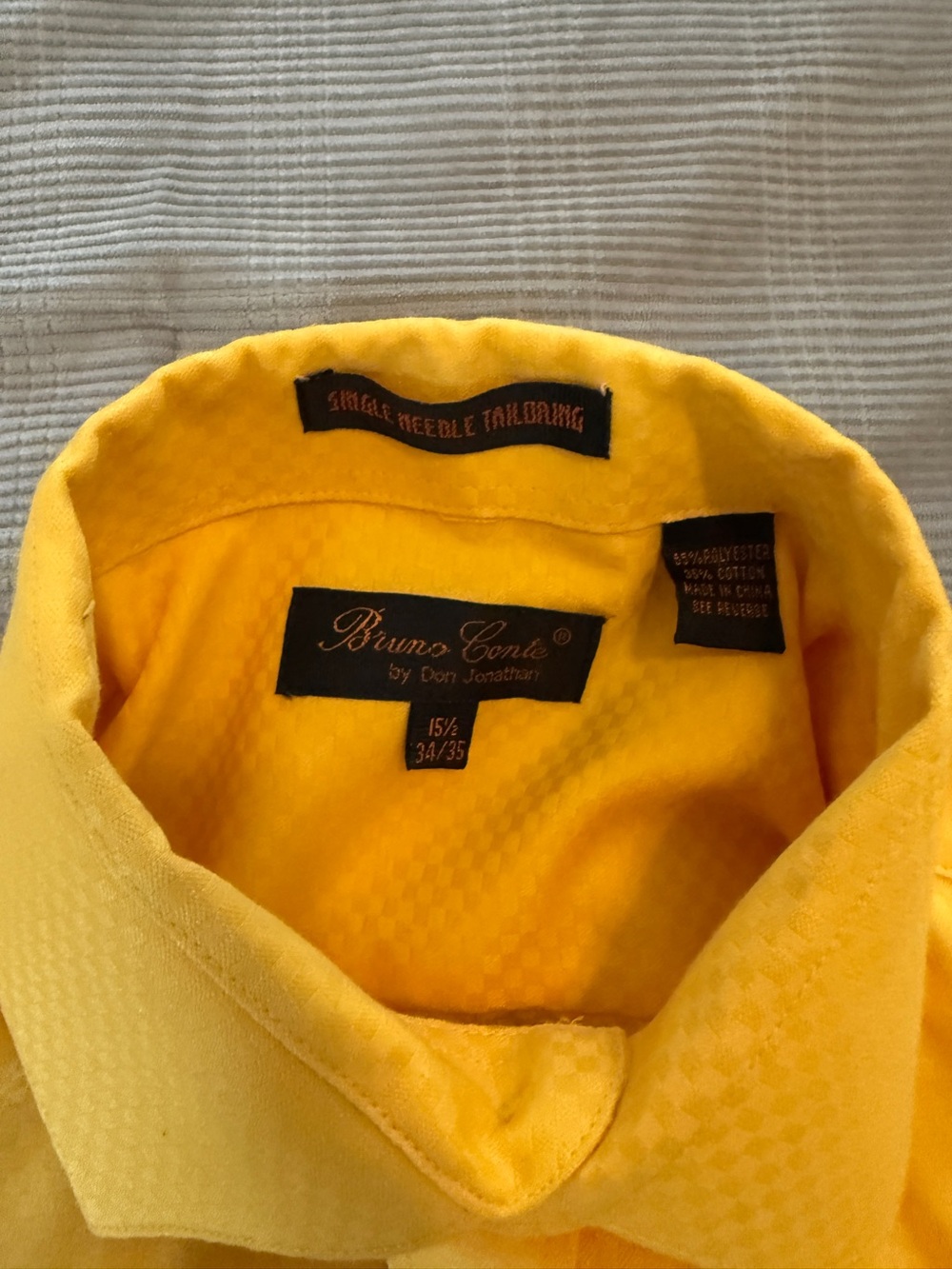 Bruno Conte by Don Jonathan Gold Dress Shirt – 15½ / 34-35 - Picture 5 of 9